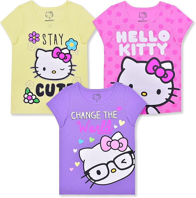 hello kitty 三件装圆领短袖 t 恤